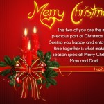 Xmas Wishes quotes mother father card